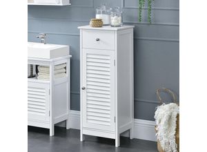 4251155592513 - [encasa] - Badezimmerschrank 87x30x30 cm Weiß encasa - Weiß