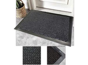 4065975001601 - Vimoda - Eingangstürmatte waschbar wasserdicht strapazierfähig Schmutzfänger rutschfest für Haustür Eingang Flur Terrasse BalkonGrau 60x80 cm