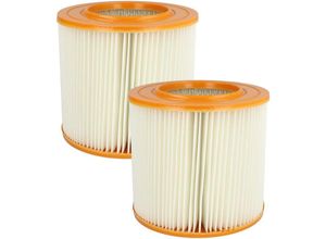 4065705711459 - Vhbw - 2x Faltenfilter kompatibel mit Allaway a Serie (nach bj 1991) c Serie (nach bj 1991) Staubsauger - Filter Patronenfilter Polyester orange