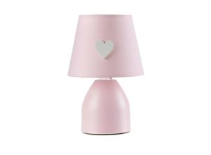 8030626536784 - Onli Lighting - Onli titta Herz-Tischlampe mit rundem konisch zulaufendem Schirm Pink