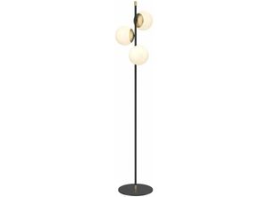 4251110033822 - Nostalgia Moderne mehrarmige Stehlampe Matt Gold Glasschirm - Maytoni