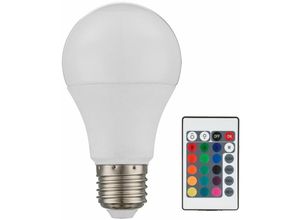 9007371467983 - Leuchtmittel weiß rgb led Glühbirne modern Lampe Fernbedienung dimmbar Kugelform Farbwechsel 1x led E27 Fassung 4W 470lm 2700K warmweiß DxH 6x11 cm