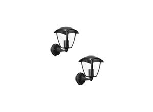 8059606098753 - Aigostar - wandlampe gartenlaterne E27 outdoor IP44 schwarz 2 stück