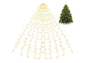 9496896477841 - Vingo - Christbaumbeleuchtung mit Ring Aussen 280 led Lichterkette Geburtstag Halloween - Warmweiß