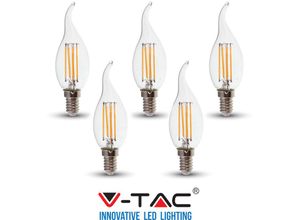 0636339778541 - Vtac - LED-Glühbirnen E14 4W v-tac VT-1997 candela flame 5 PIECES-Cool