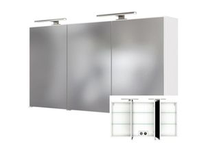 4251324916164 - Lomadox - 3D-Spiegelschrank 120cm in weiß GHOM-03 mit LED-Aufbauleuchte b h t ca 120 64 20 cm - weiß