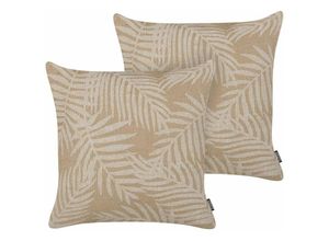 4255664847300 - Beliani - Streukissen Set Beige Jute 45 x 45 cm Natur Bohostil Deko Zubehör