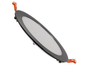 8445044102952 - Ledkia - LED-Deckeneinbauleuchte 12W Rund SuperSlim Schwarze Schnitt ø 155mm Warmes Weiß 2800K - 3200K 120º