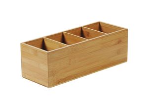 4000270708503 - Besteckkasten KESPER FOR KITCHEN & HOME Schubladeneinsätze Gr B H T 35 cm x 12 cm x 14 cm beige (natur) Aufbewahrungsbox Küchen-Ordnungshelfer Schubladeneinsätze 100% FSC-zertifizierter Bambus für Besteck Servietten Deko