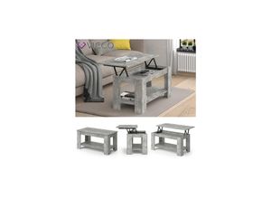 4251421939677 - VICCO Couchtisch LORENZ beton höhenverstellbar Sofatisch Kaffetisch Wohnzimmer Tisch