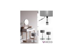 4251421924222 - VICCO Design Hocker Schminkhocker höhenverstellbar in grau