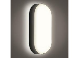 Image of Led Feuchtraumleuchte Deckenlampe 15W Keller Garage Lampe pc+pbt Schutzklasse IP54 - Schwarz + Weiß - Vingo