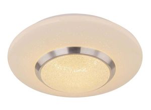 Image of Etc-shop - led Decken Lampe Leuchte Metall Nickel Matt Kristalle Sparkle Wohn Schlaf Zimmer