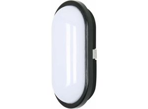 Image of Led Wall led Oval Oval 15W, Außen Deckenlampe 6000k, geeignet für Innen- und Außen- (schwarz) 1400 lm [Energieklasse e] - Comely
