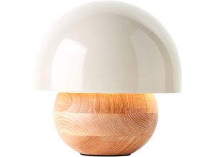 4004353413896 - Nalam Tischleuchte 20cm holz hell grau Metall Holz Schnurzwischenschalter 1x D45 E14 40 w Geeignet für Tropfenlampe (nicht enthalten) - Brilliant