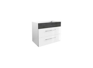 4008033823142 - Waschtisch-Unterbau sceno   Badschrank mit Soft-Close   Maße (b x h x t) ca 80 x 655 x 50 cm   Schrank fürs Bad mit 2 Schubladen   Korpus Weiß  