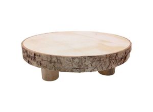 4251699816274 - Buri - Deko Holz-Tischchen 20cm Tischdeko Weihnachtsdeko Gesteckunterlage Holztablett