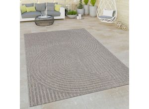 4061981310362 - Paco Home - Outdoor Teppich Wetterfest Wohnzimmer Balkonteppich Retro Muster Abstrakt Grau Grau 240x340 cm