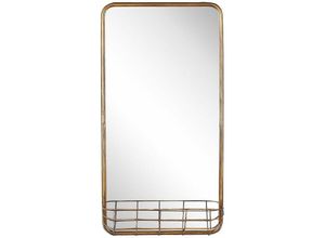 4251682262767 - Beliani - Wandspiegel Gold Eisen mit Stauraum 40 x 80 cm Retro für Badezimmer für Büro