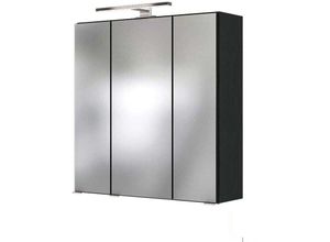 4251581528315 - Lomadox - Badezimmer Spiegelschrank mit led 60 cm ARLON-03 graphit BxHxT 60x66x20 cm