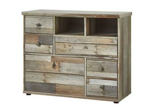 4251581511768 - Lomadox - Kommode Vintage Driftwood Braun BRANSON-36 b h t ca 99 80 39 cm - braun