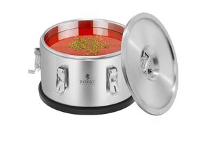 4250928653260 - Royal Catering - Thermobehälter Thermobox Warmhaltebehälter Speisen Edelstahl 10 l Stapelbar - Silbern 4250928653260 - Royal Catering - Thermobehälter Thermobox Warmhaltebehälter Speisen Edelstahl 10 l Stapelbar - Silbern