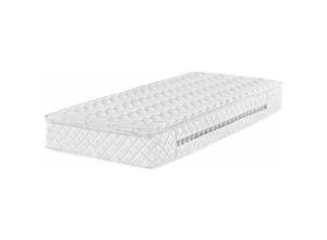 4251682235679 - Beliani - Matratze Weiß Taschenfedern Memory Foam 90x200 cm medium (H2) mit abnehmabrem Bezug atmungsaktiv versteppt rechteckig Moderner Look - Weiß