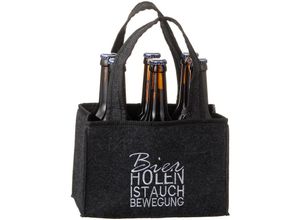 4260625747834 - Spetebo - Flaschenträger für 6 Flaschen - Bier holen ist - Männer Handtasche Bierträger