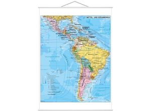Image of Stiefel Wandkarte Großformat Lateinamerika politisch - Heinrich Stiefel, Karte (im Sinne von Landkarte)