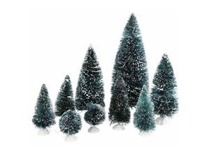 4251699808385 - Mm_unverified_brand - Dekotannen 9er-Set beschneit Tannenbaum Weihnachtsbaum Weihnachtsdeko Tischdeko