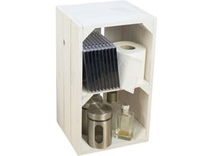 4260605410536 - Regalkiste Hilde weiß mit Zwischenbrett 4260605410536 - Regalkiste Hilde weiß mit Zwischenbrett