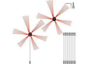 0840281563746 - Schornsteinbürste Nylon Kaminbürste Ofenrohrbürste 8 m Professionelle Armaturen Edelstahl mit flexiblen Nylonstangen Schornsteinfegerbesen - Vevor