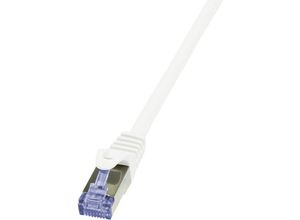 4052792020106 - CQ3071S RJ45 Netzwerkkabel Patchkabel cat 6a s ftp 500 m Weiß Flammwidrig mit Rastnasens - Logilink