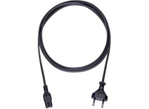 4003635170489 - Strom Anschlusskabel [1x Euro-Stecker - 1x Kleingeräte-Buchse C7] 500 m Schwarz Powercord C 7