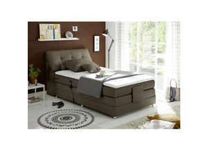 4066075001263 - Lomadox - Boxspringbett 120x200 cm Hotelbett Einzelbett Jugendbett elektrisch verstellbar CONCORD3M-09 in Artemis 18 silver