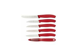 7611160087881 - Gemüsemesser Swiss Classic silber rot 7611160087881 6 Stück