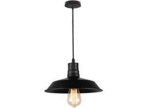 5713441653333 - Pendelleuchte Retro Hängelampe mit E27 Fassung Industraille Stil Kronleuchter mit Ø26cm Eisen Lampenschirm für Esszimmer Wohnzimmer Restaurant 5713441653333 - Pendelleuchte Retro Hängelampe mit E27 Fassung Industraille Stil Kronleuchter mit Ø26cm Eisen Lampenschirm für Esszimmer Wohnzimmer Restaurant