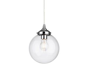 5036797152948 - Firstlight Products - Firstlight Seville - 1 Light Globe Deckenanhänger Chrom mit Klarglas E27