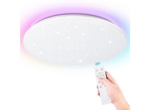 9441001383807 - 24W led Deckenleuchte mit Sternenhimmel-Effekt Kellerbeleuchtung Sternenlicht Fernbedienung und RGB-Beleuchtung - rgb - Vingo