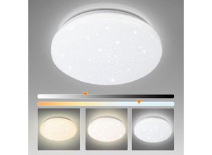 9441000424174 - Swanew - 24W led Deckenleuchte mit Sternenhimmel-Effekt energiesparenden Lampen Fernbedienung und Dimmfunktion - Kaltweiß und Warmweiß