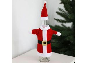 8719987056963 - Koopman - Flaschendekoration Weihnachtskostüm Weihnachtsmann Nikolaus Weihnachtsgeschenk