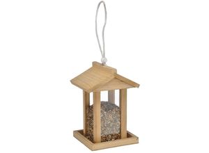 4260625744611 - Spetebo - Holz Vogel Futterhaus zum Hängen 22cm - Futterstation Futterstelle Vogelhäuschen