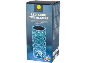 4262371533846 - Spetebo - led Akku Touch Leuchte aus Acryl Kristall mit Fernbedienung - 21 x 9 cm - Tischleuchte im Diamond-Design mit Farbwechsel und Dimm Funktion