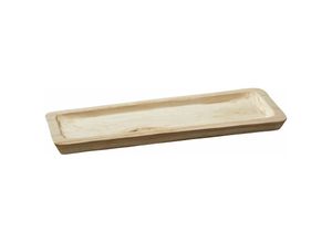 4260700653203 - Spetebo - Deko Tablett aus Paulownia Holz - 50 x 17 cm - Natur Dekoration Tablett Serviertablett Kerzentablett Tisch Obst Schale