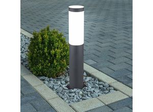 4059157141209 - Etc-shop - Edelstahl Sockel Steh Leuchte anthrazit Garten Beleuchtung Außen Lampe im Set inkl led Leuchtmittel