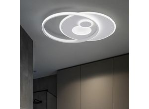 4059157318519 - Ring Deckenleuchte dimmbar Deckenlampe LED dimmbar Fernbedienung Ringe LED CCT 38W 3000lm 5500K LxBxH 52x40x55 cm