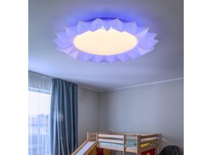 Image of Deckenlampe dimmbar Fernbedienung led Deckenleuchte Schlafzimmer Deckenlampe Farbwechsel, cct Nachtlicht Memoryfunktion, weiß, 13W 1400m