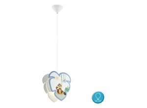 Image of Pendel Lampe Affen Motiv Kinder Zimmer Holz Schirm Tier Hänge Leuchte im Set inkl. led Leuchtmittel