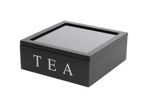 8718158267955 - Home Styling - Teebox tea 9 Fächer Teeaufbewahrung mdf 225 x 225 x 9 cm