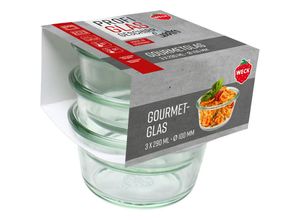 4037839440543 - 3er Set Gastropack 290 ml Gourmetgläser Weck ohne Deckel 76124